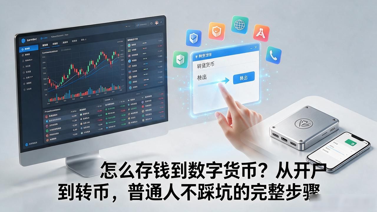 怎么存钱到数字货币？从开户到转币，普通人不踩坑的完整步骤
