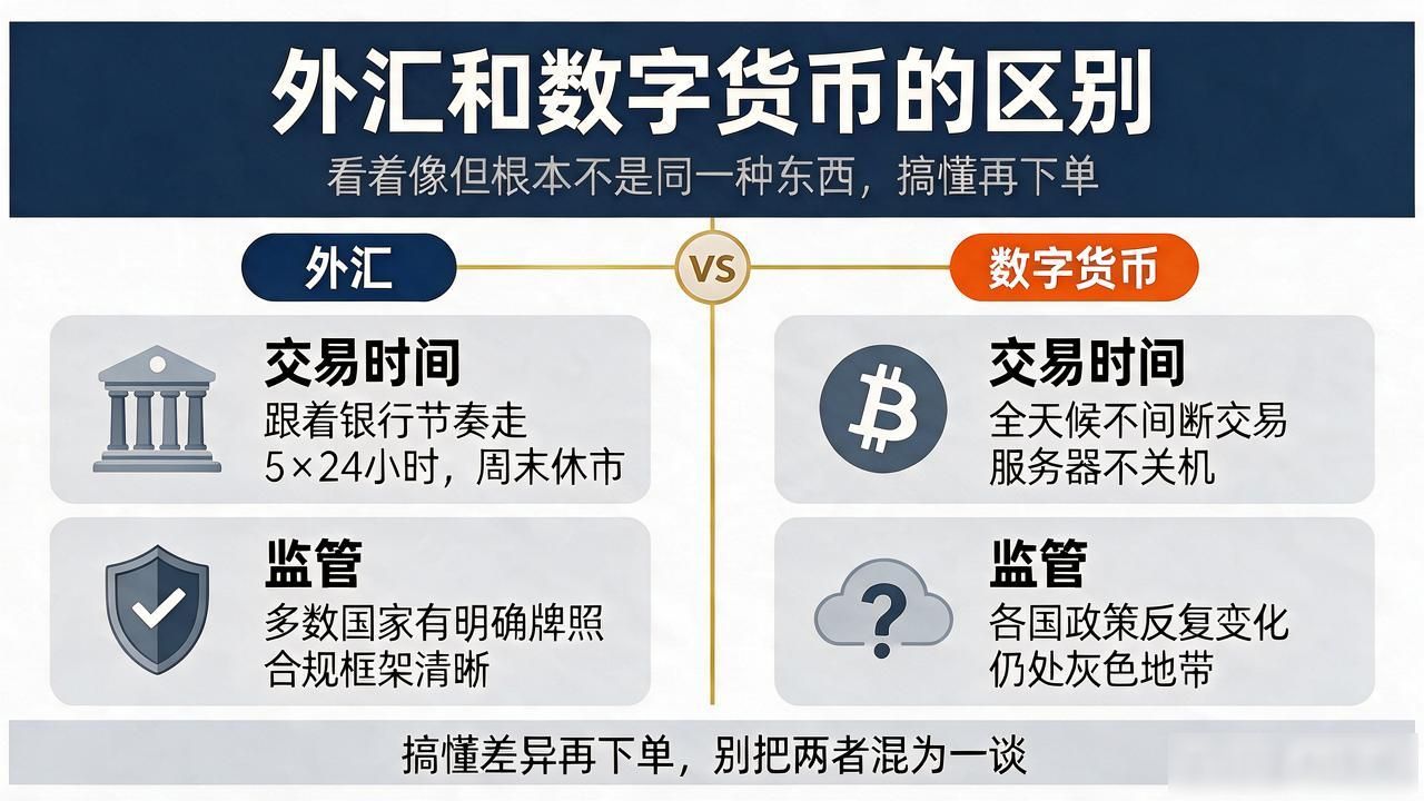 外汇与数字货币区别_交易机制差异_外汇数字货币的区别