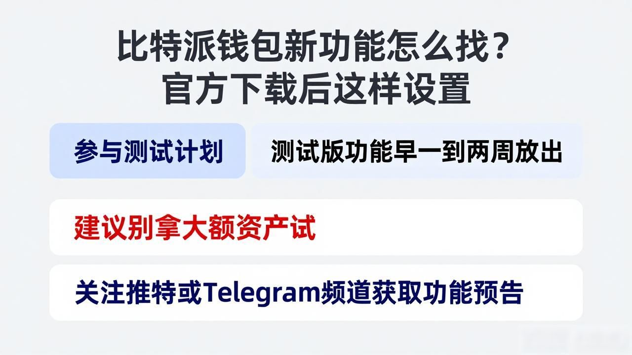 比特派钱包新功能怎么找？官方下载后这样设置