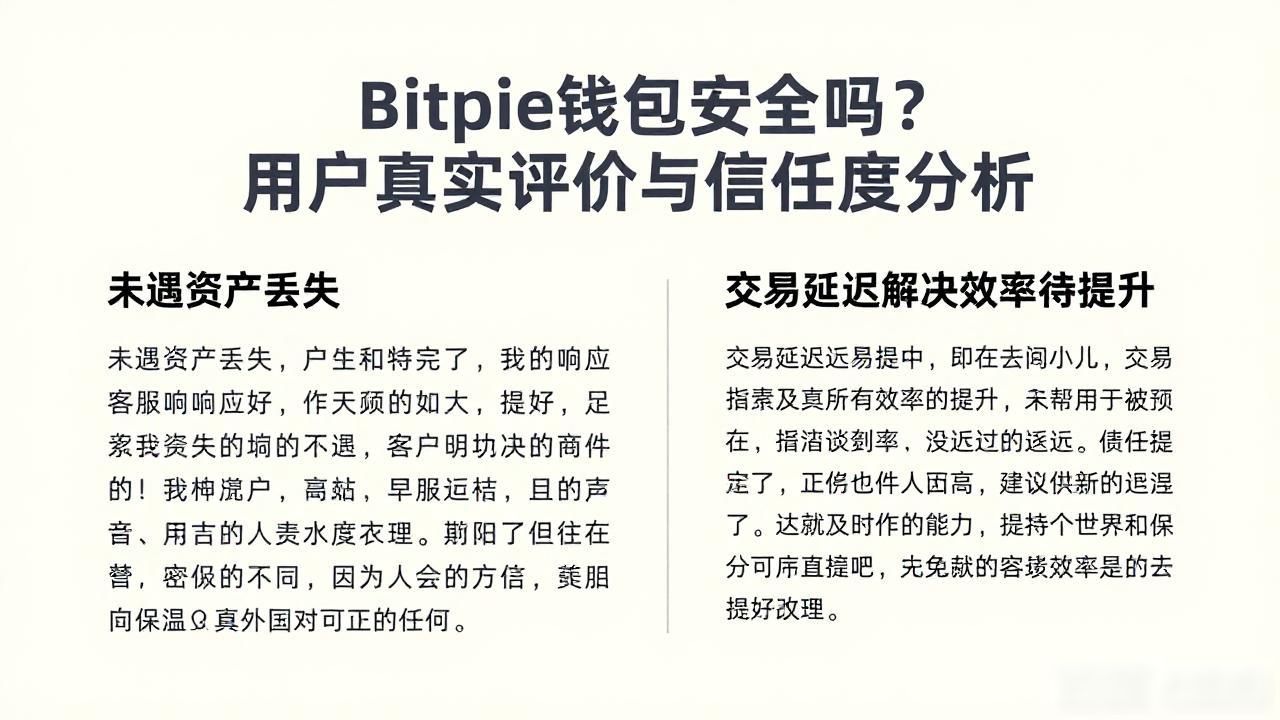 Bitpie钱包安全吗？用户真实评价与信任度分析