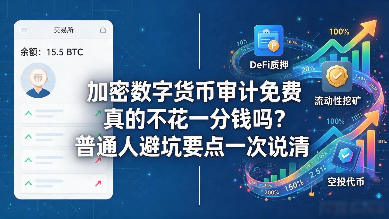 加密数字货币审计免费真的不花一分钱吗？普通人避坑要点一次说清