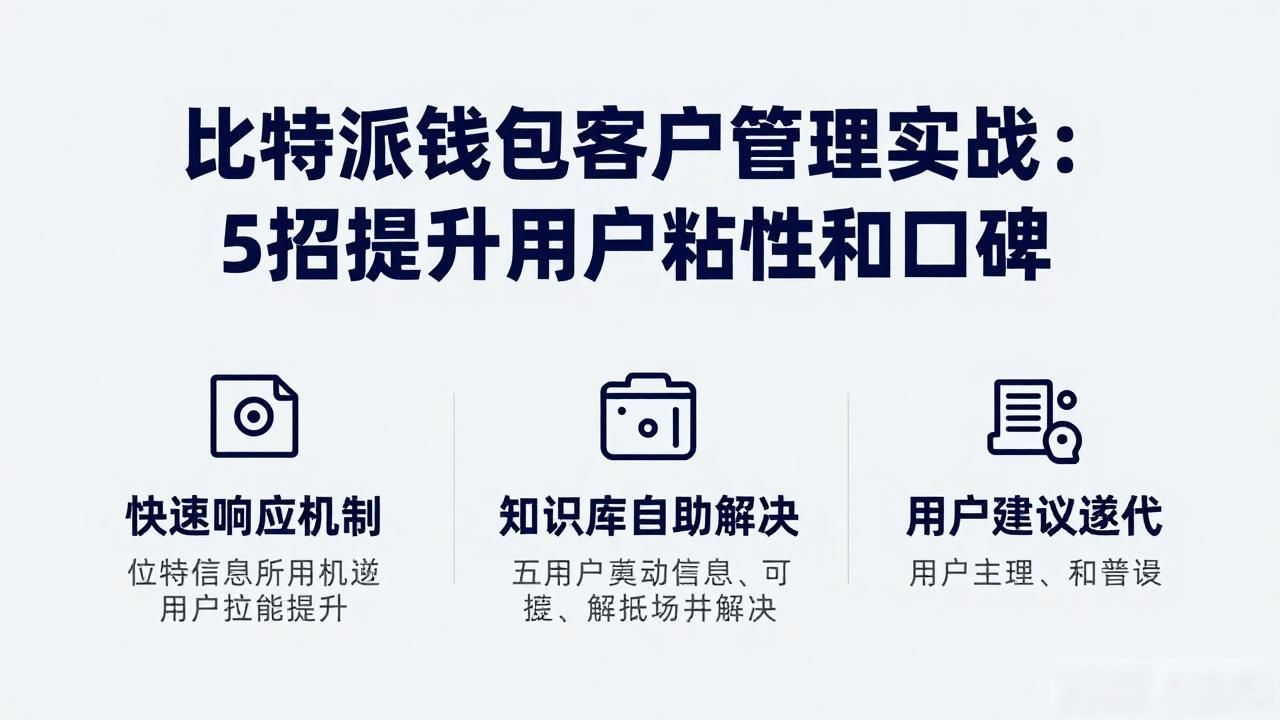 比特派钱包客户管理实战：5招提升用户粘性和口碑