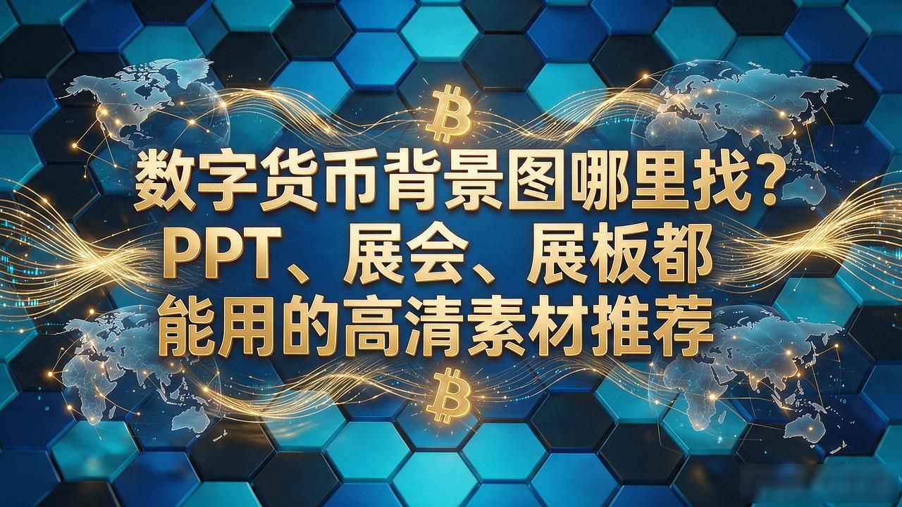 数字货币背景图哪里找？PPT、展会、展板都能用的高清素材推荐