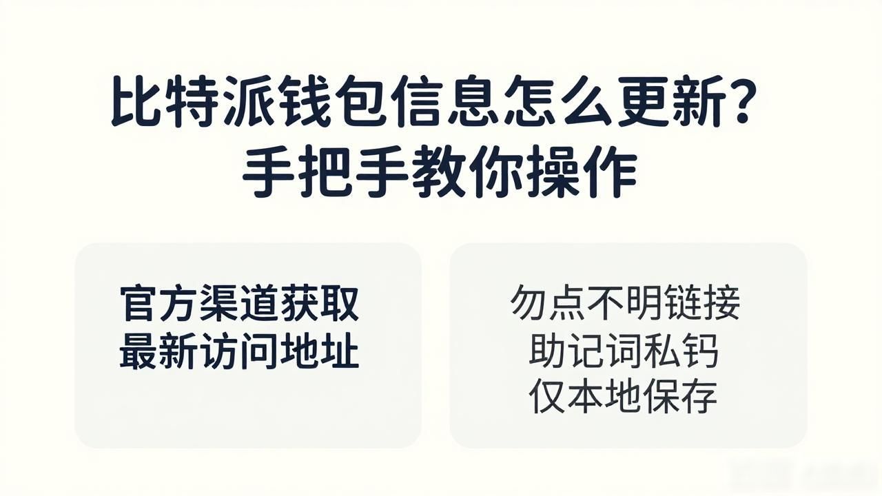 比特派钱包信息怎么更新？手把手教你操作