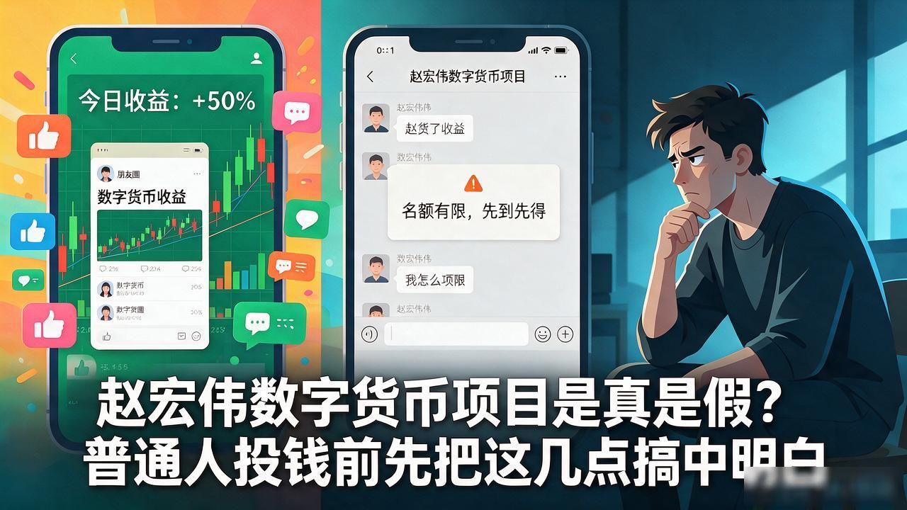 赵宏伟数字货币项目是真是假？普通人投钱前先把这几点搞明白