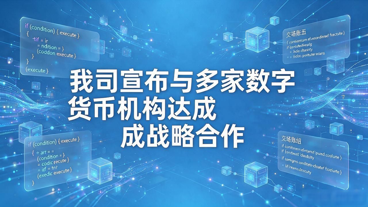 数字货币底层架构_区块链技术战略合作伙伴_公告数字货币战略伙伴