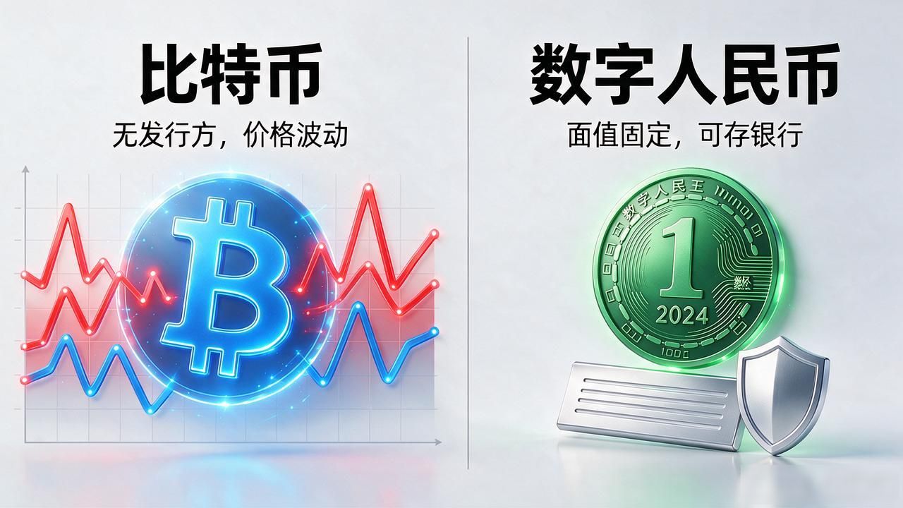 数字货币是国家搞的吗？央行发行的数字人民币跟比特币到底有啥不同