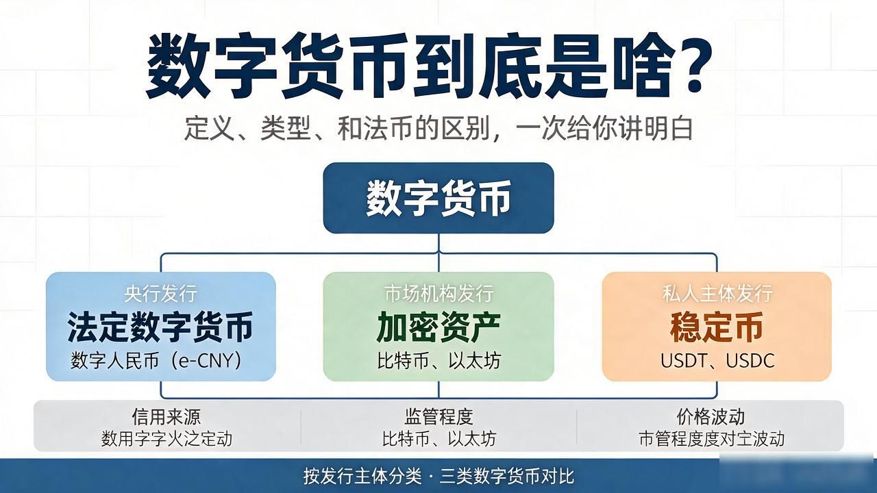 央行法定数字货币vs加密资产_数字人民币与加密货币的区别_数字货币的定义和类型