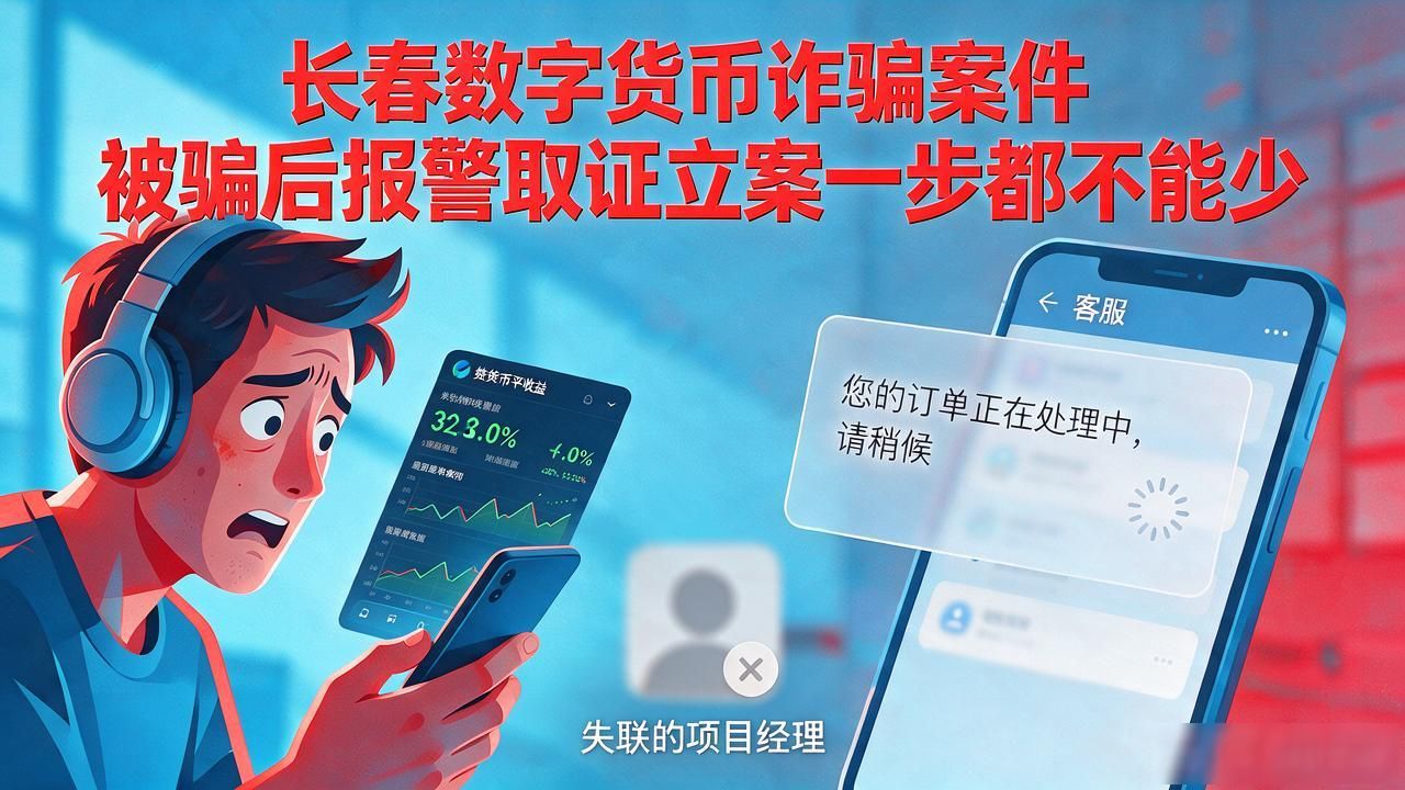 长春数字货币诈骗案件 被骗后报警取证立案一步都不能少