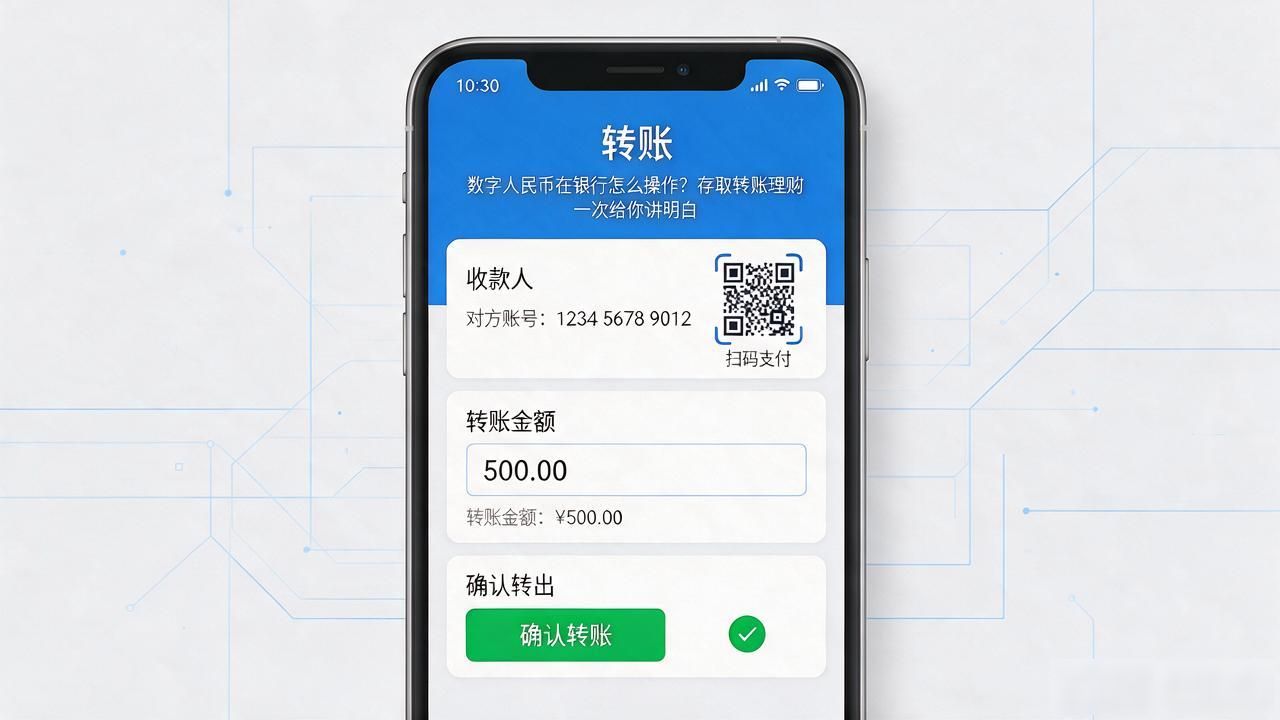 数字人民币在银行怎么操作？存取转账理财一次给你讲明白