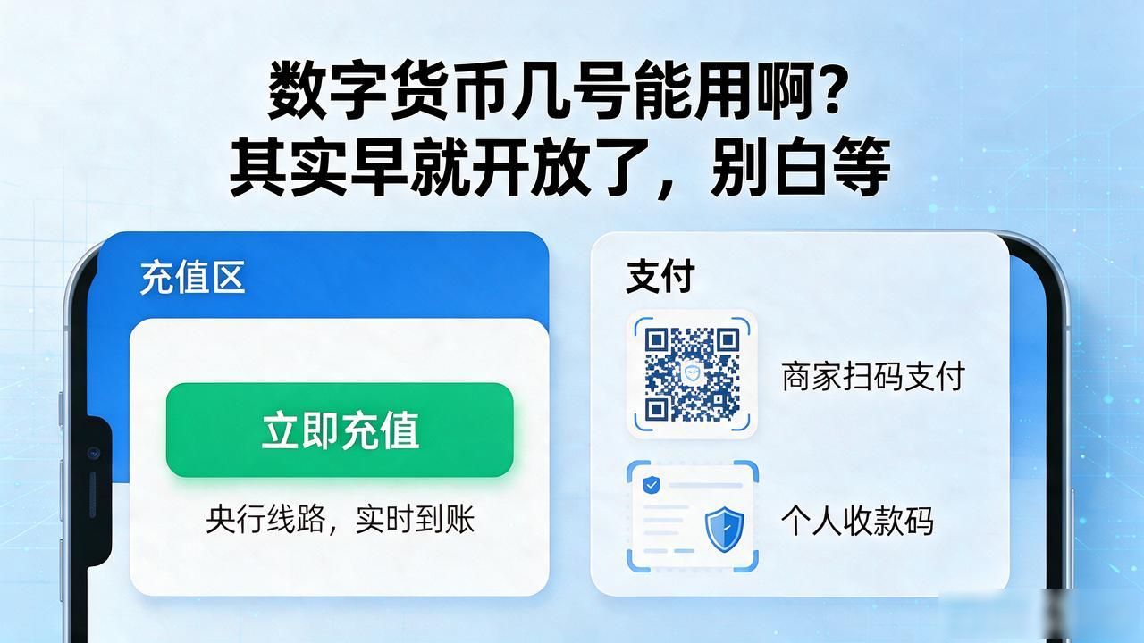 数字货币几号能用啊？其实早就开放了，别白等