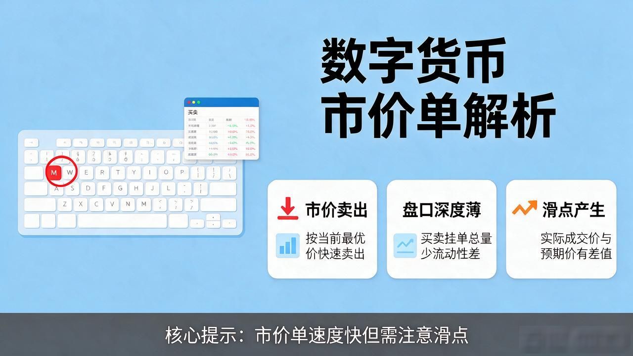 数字货币交易中的M啥意思？说白了就是市价单