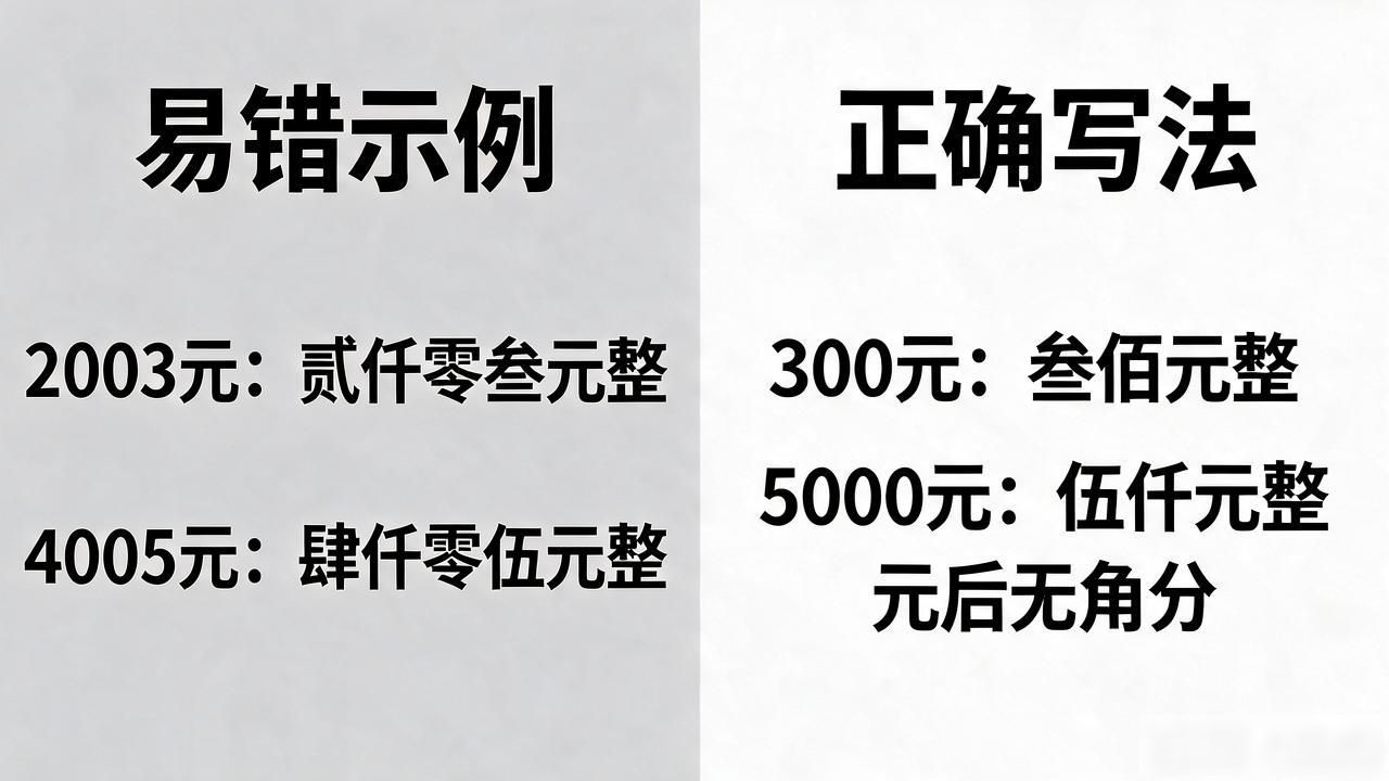 支票金额大写书写技巧_财务数字大写转换规则_货币数字转化成文字