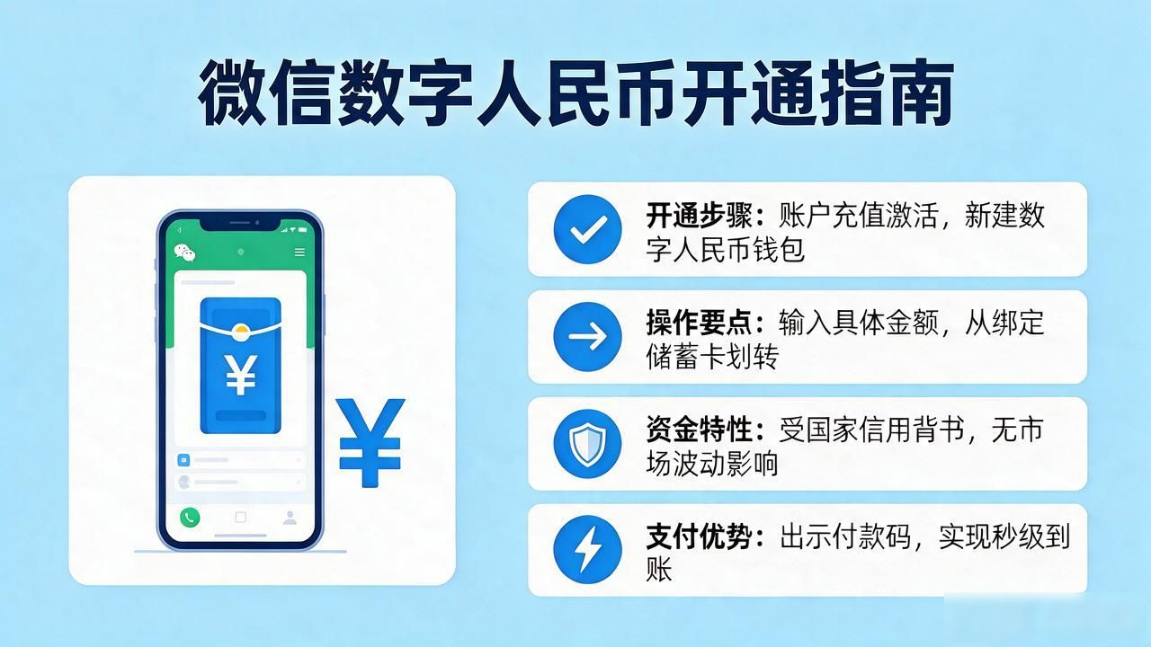 微信数字货币怎么弄？普通人开通使用全指南