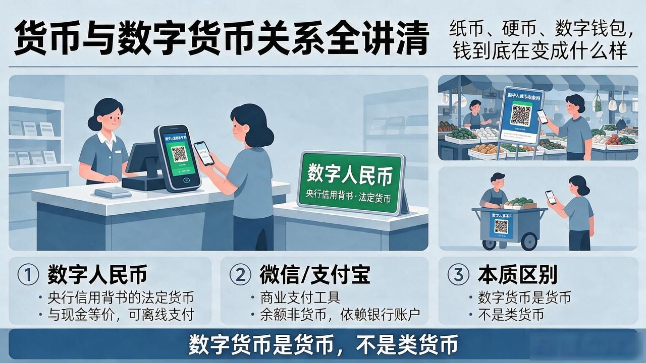 货币与数字货币关系全讲清：纸币、硬币、数字钱包，钱到底在变成什么样