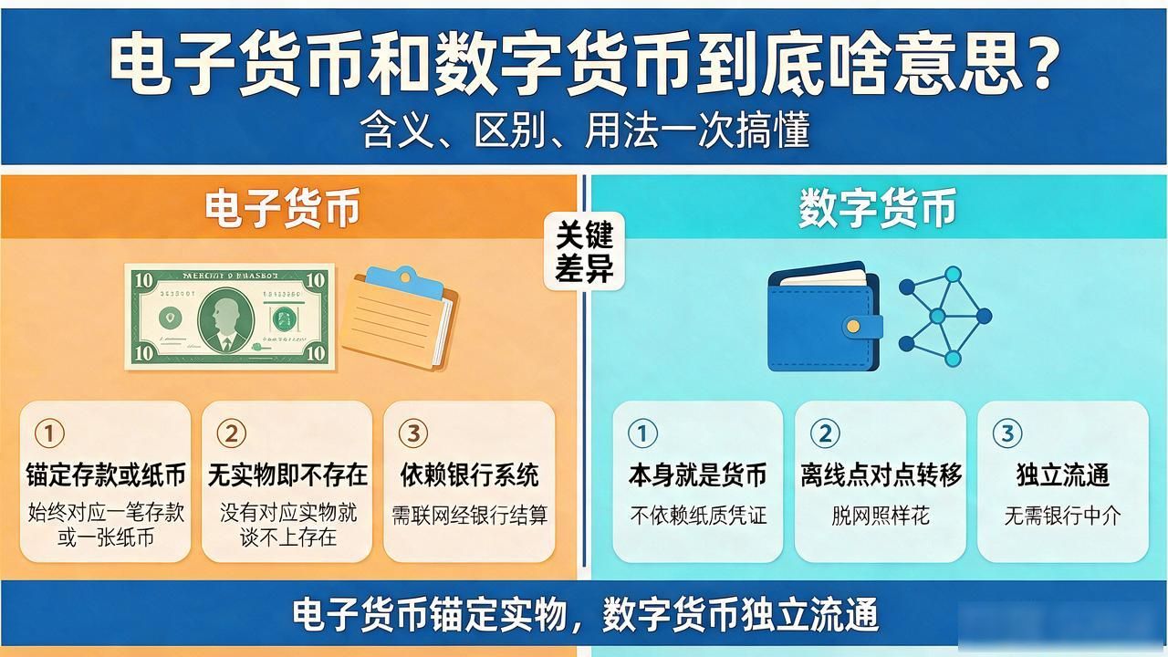 电子货币和数字货币到底啥意思？含义、区别、用法一次搞懂