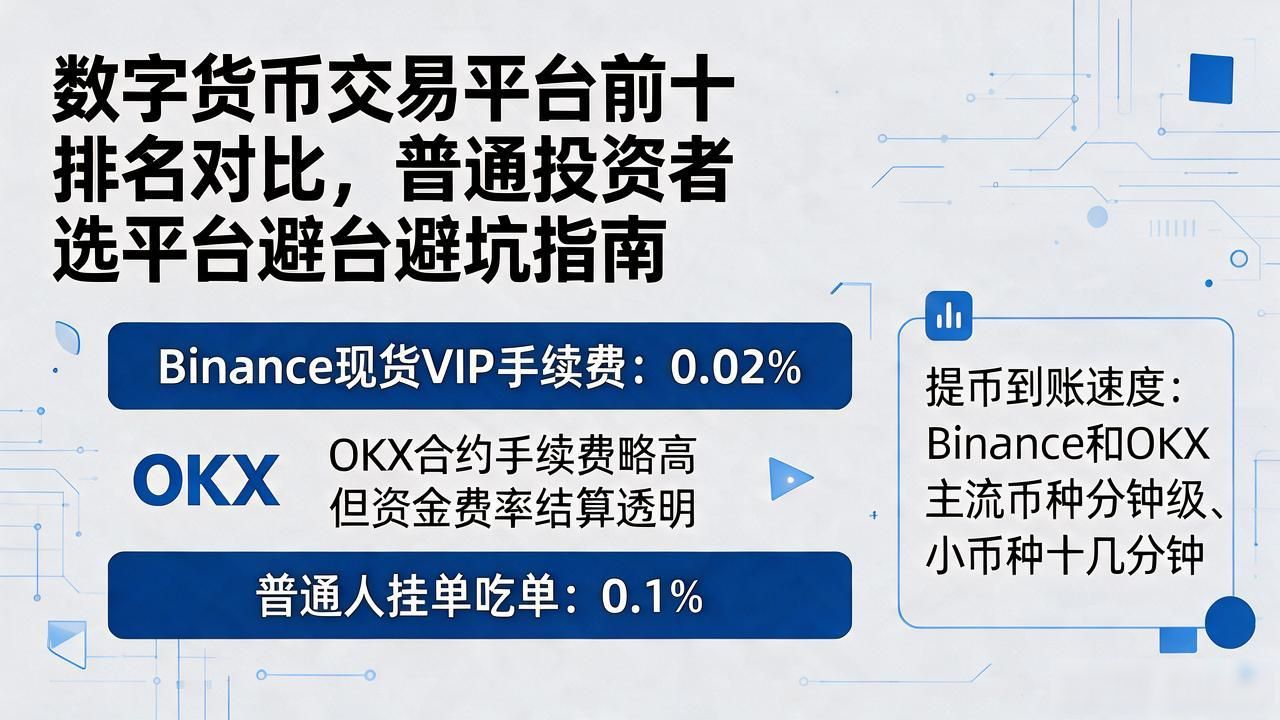 数字货币交易平台前十排名对比，普通投资者选平台避坑指南