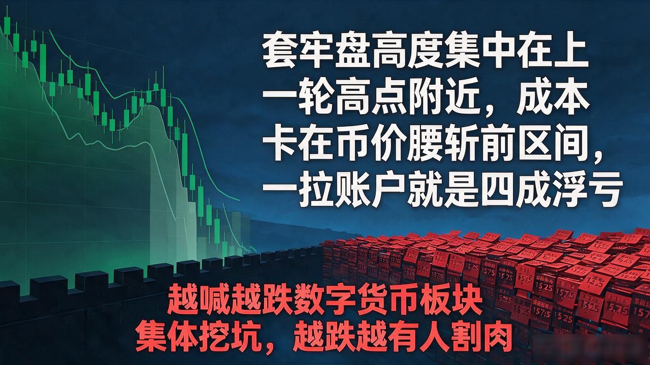 数字货币板块集体挖坑了，这波下跌把多少人套在里面，还能救吗？