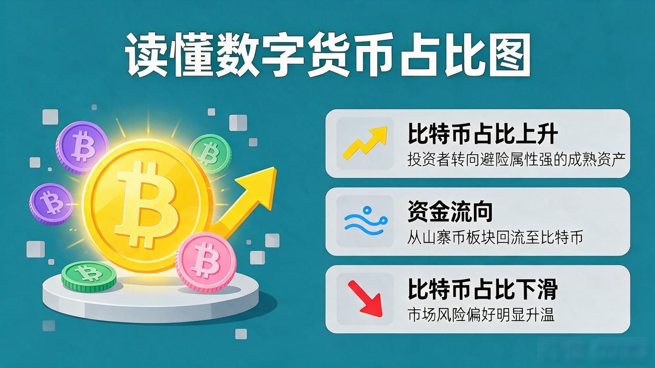 数字货币占比图_数字货币占比图判断加密市场牛熊 比特币占比变动反映投资者偏好 以太坊占比预示山寨币行情