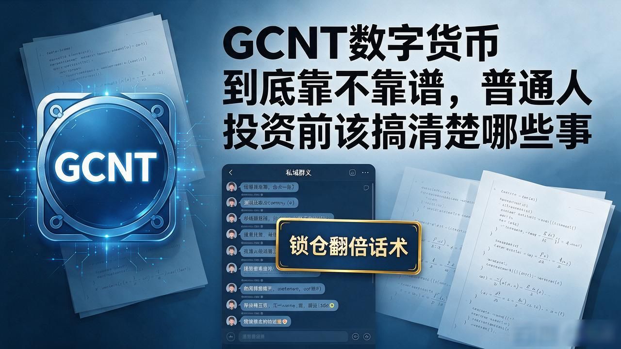 GCNT数字货币到底靠不靠谱，普通人投资前该搞清楚哪些事