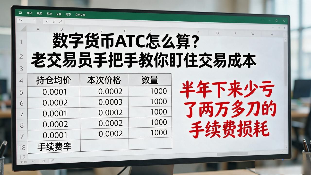 数字货币ATC怎么算？老交易员手把手教你盯住交易成本