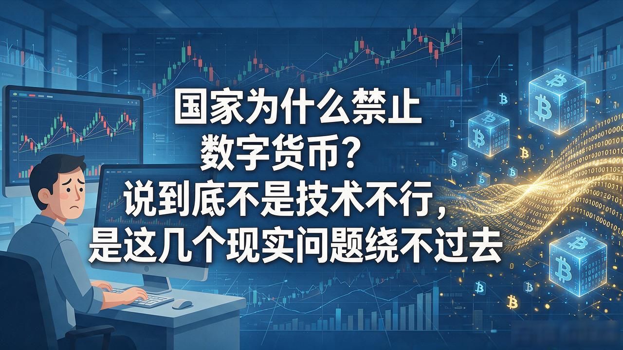 国家为什么禁止数字货币？说到底不是技术不行，是这几个现实问题绕不过去